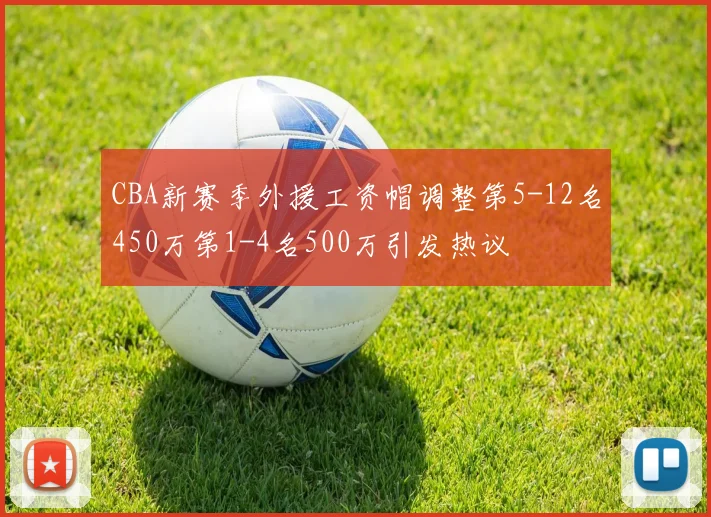 CBA新赛季外援工资帽调整第5-12名450万第1-4名500万引发热议